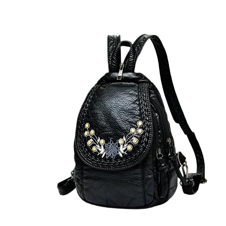 Mini K-Style PU Leather Backpack for Women - Fashion All-Match Small Travel Bag - JVMCL