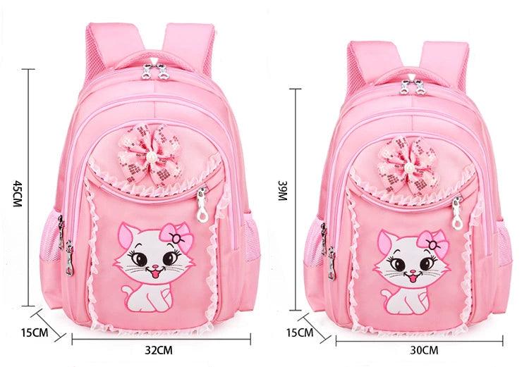 Elementary School Girl Children's Schoolbag - Cute Princess Hello Kitty Backpack - JVMCL