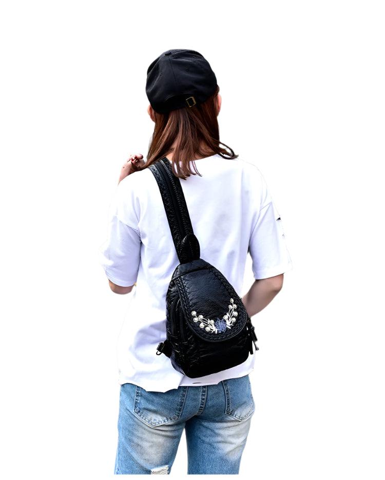 Mini K-Style PU Leather Backpack for Women - Fashion All-Match Small Travel Bag - JVMCL